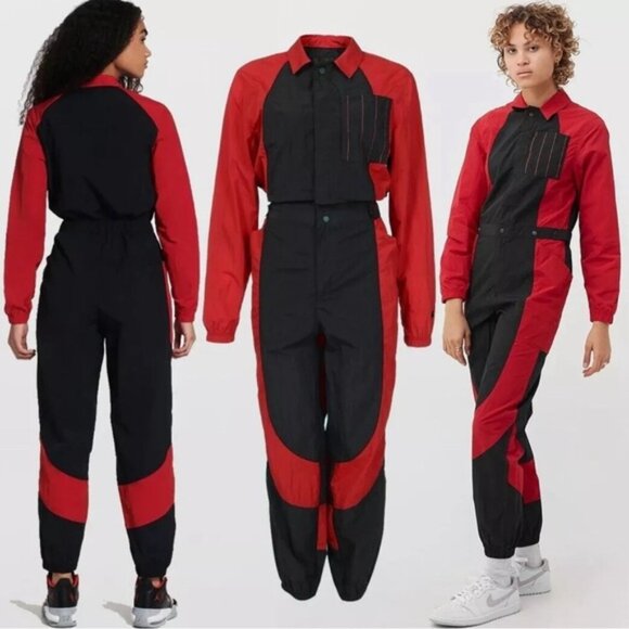 NWT JORDAN ESSENTIALS Varsity Red Flight Suit Jumpsuit DJ2628-636 Size 2X - Picture 2 of 16